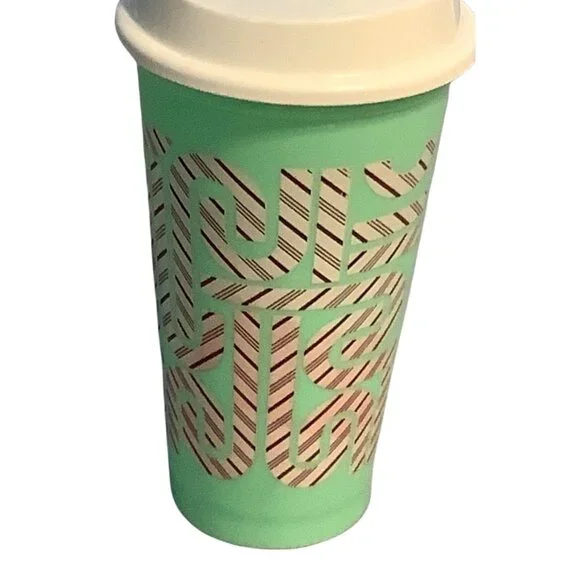 Starbucks Cup Mint Green 2013 Travel Tumbler With Lid 16oz Reusable Plastic - Picture 2 of 6